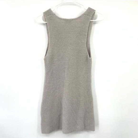Urban Outfitters Top Sweater Sleeveless Knitted Pocket Blouse Vest Gray Size XS - Picture 6 of 6
